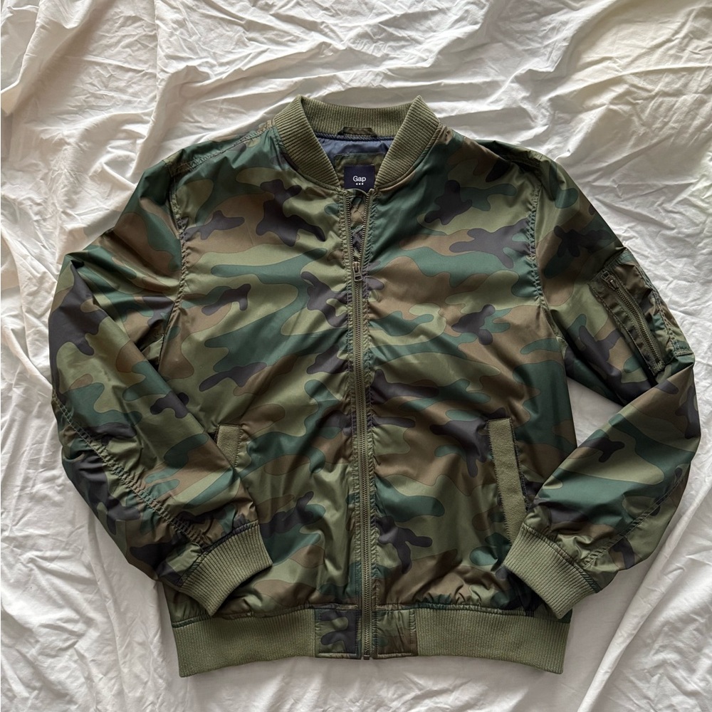 Gap Men's Camouflage Bomber Jacket